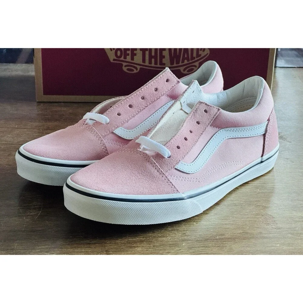 Youth Size 6.5 Vans Old Skool Women’s Size 8 Powder Pink White VN0A4UHZ9AL NIB